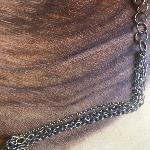 Adia Kabir Resin faux Tortoise Links Necklace - Picture 4 of 4